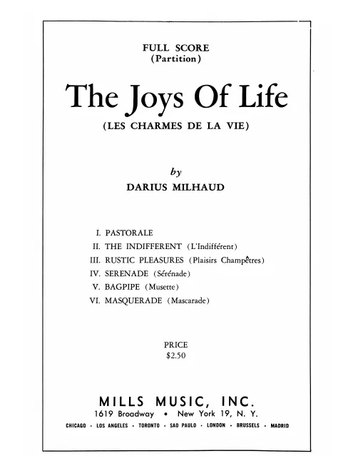 First page of Les charmes de la vie