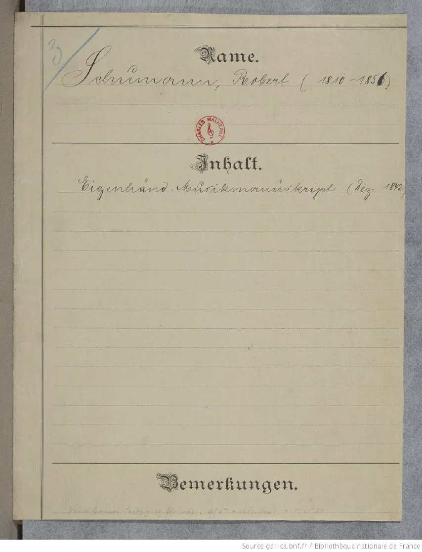 First page of Phantasiestücke