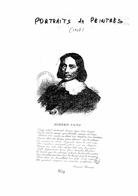 First page of Portraits de peintres
