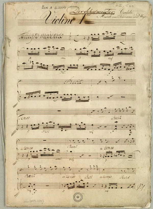 First page of Der Schulmeister: Ihr Jungen, sperrt die Augen auf, TWV 20:57