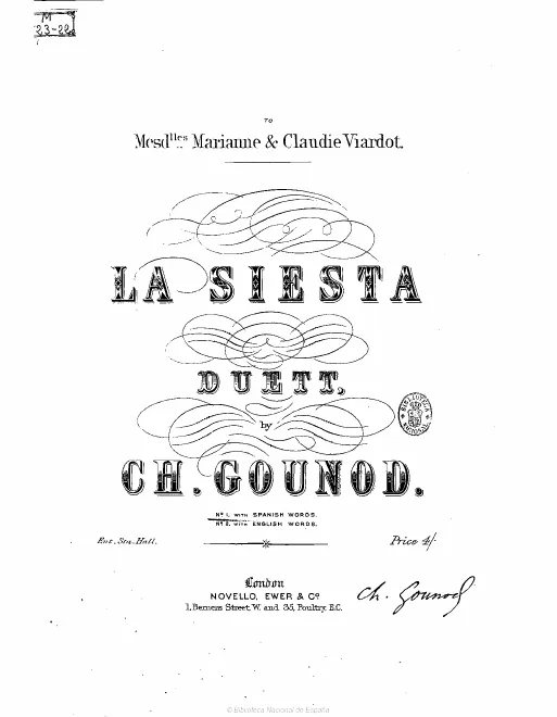 First page of La siesta
