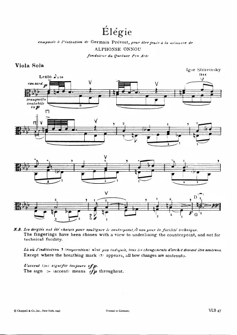 First page of Elegie