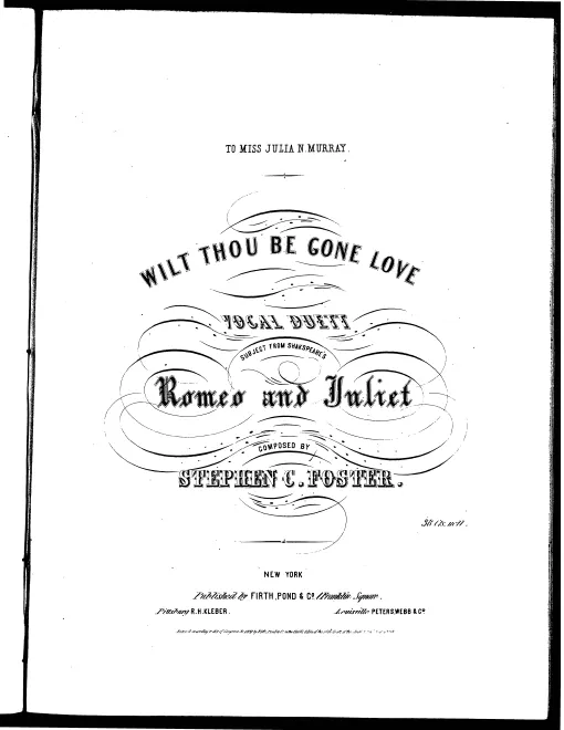 First page of Wilt Thou Be Gone, Love