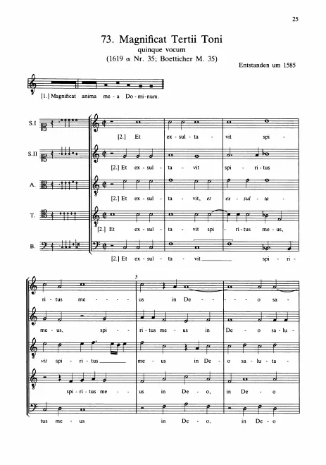 First page of Magnificat tertii toni