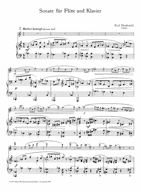 First page of Flute Sonata