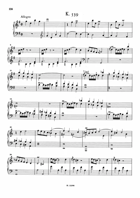 First page of Keyboard Sonata in G major