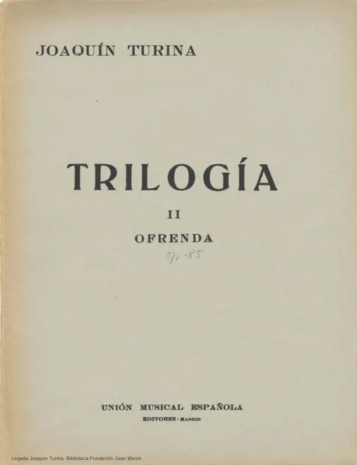 First page of Ofrenda