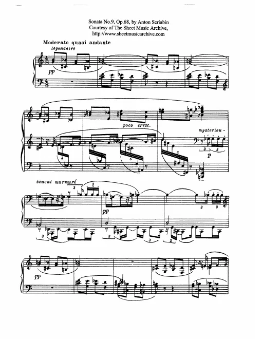 First page of Piano Sonata No.9