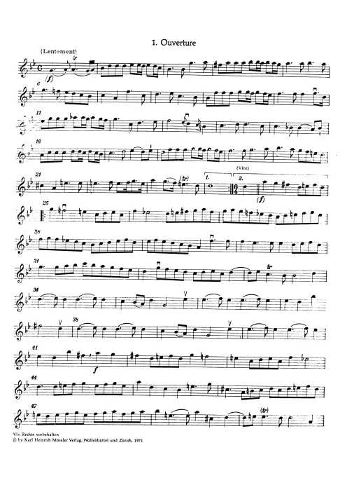 First page of Ouverture-Suite 'La Changeante'