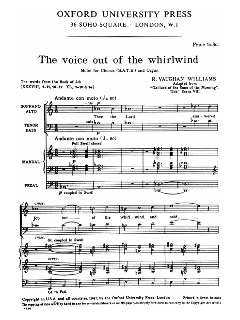 First page of The Voice Out of the Whirlwind