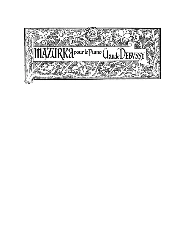 First page of Mazurka