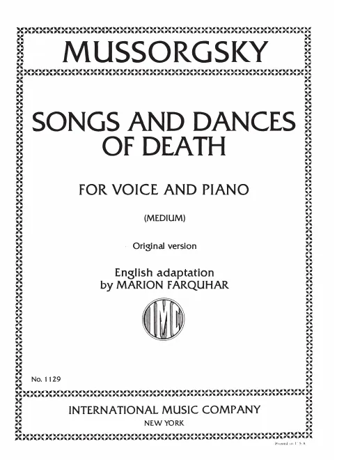 First page of Songs and Dances of Death