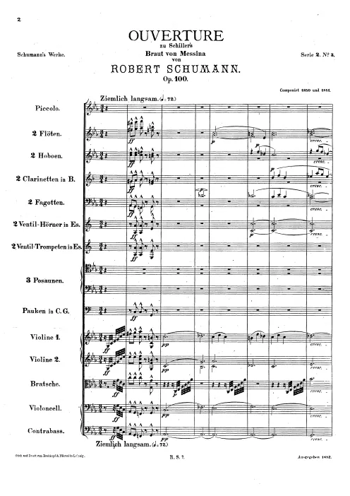 First page of Die Braut von Messina
