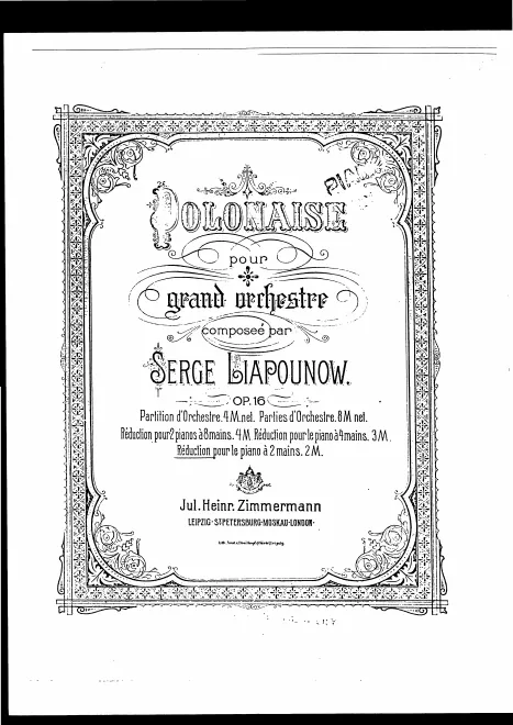First page of Polonaise for Grande Orchestra