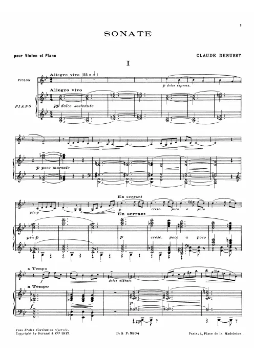 First page of Violin Sonata