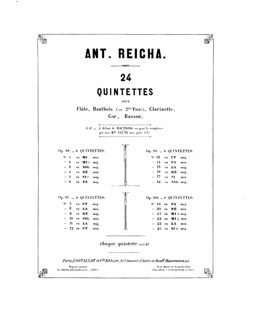 First page of Wind Quintet