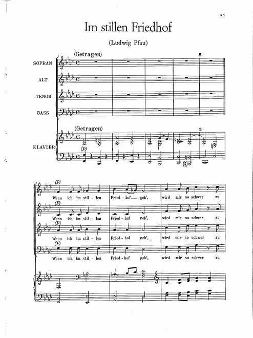 First page of Im stillen Friedhof