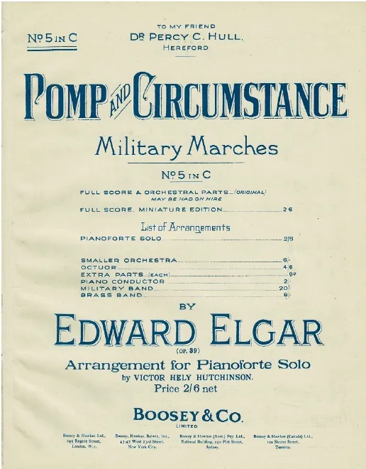 First page of Pomp and Circumstance March No.5