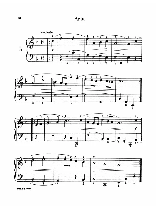 First page of [March] in F major
