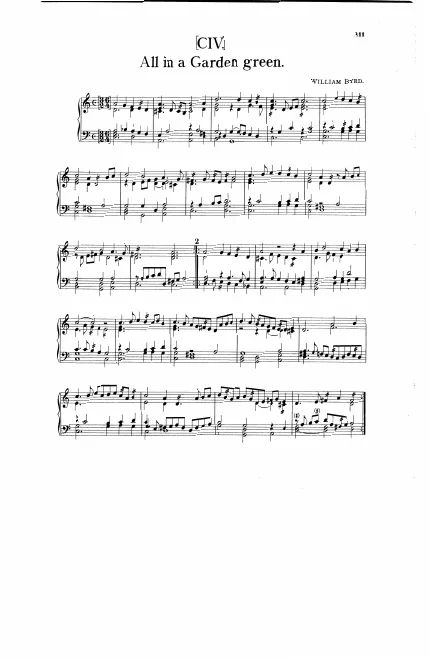 First page of All in a Garden Green
