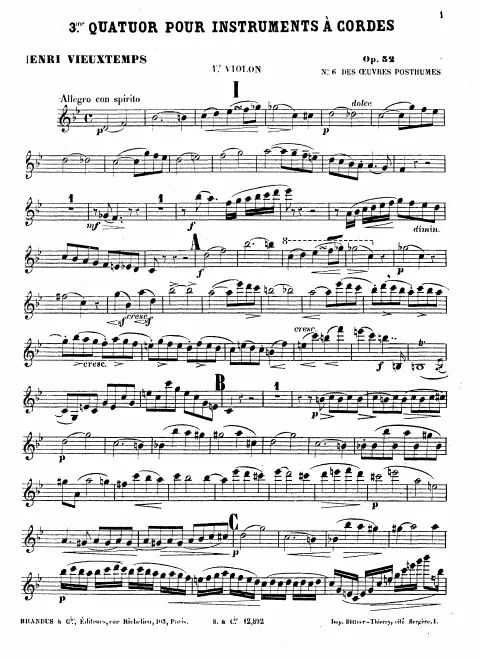 First page of String Quartet No.3