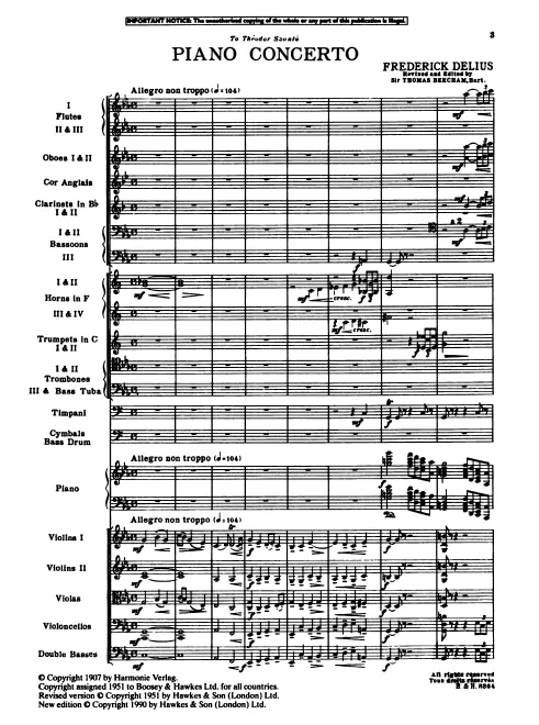 First page of Piano Concerto
