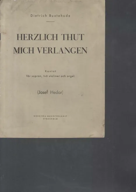First page of Herzlich thut mich verlangen