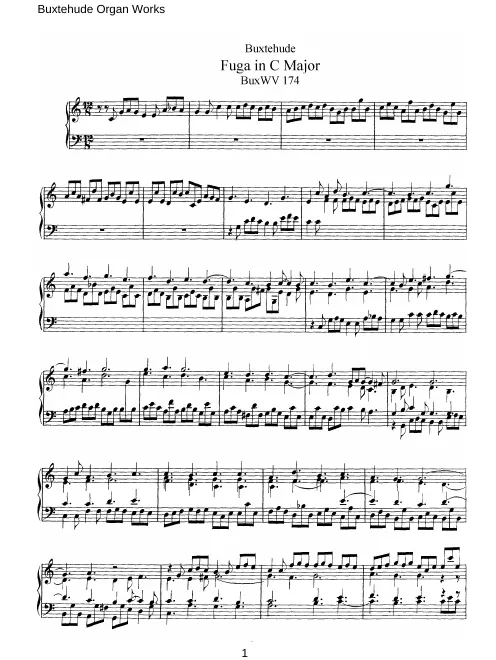 First page of Fugue in C major