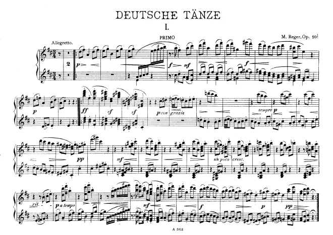 First page of 20 Deutsche Tänze