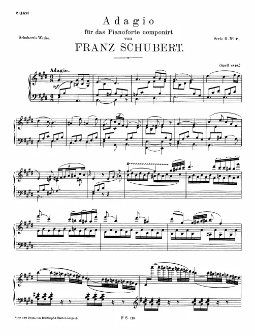 First page of Adagio in E major