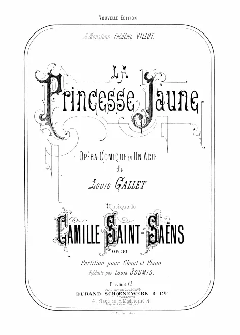First page of La princesse jaune