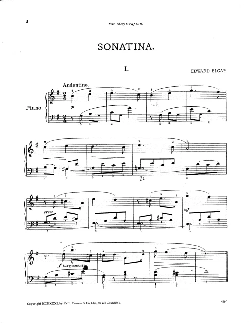 First page of Sonatina