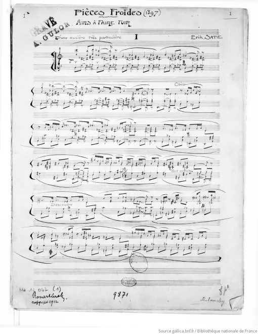 First page of Pièces froides