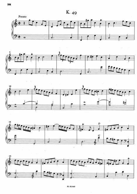 First page of Keyboard Sonata in C major