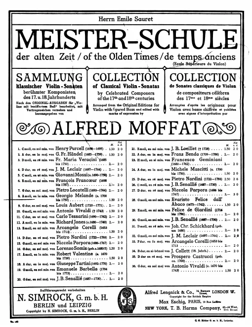 First page of Violin Sonata in A minor