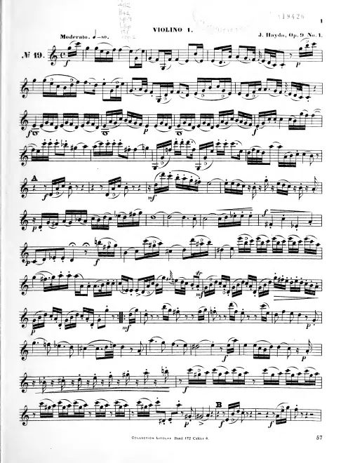 First page of String Quartet in C major