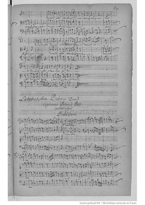 First page of Laetatus sum