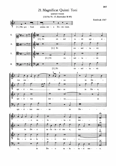 First page of Magnificat quinti toni