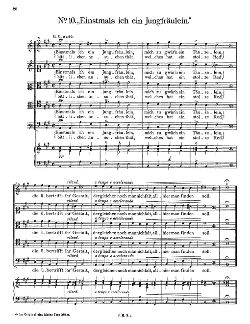 First page of Einsmals ich ein Jungfräulein