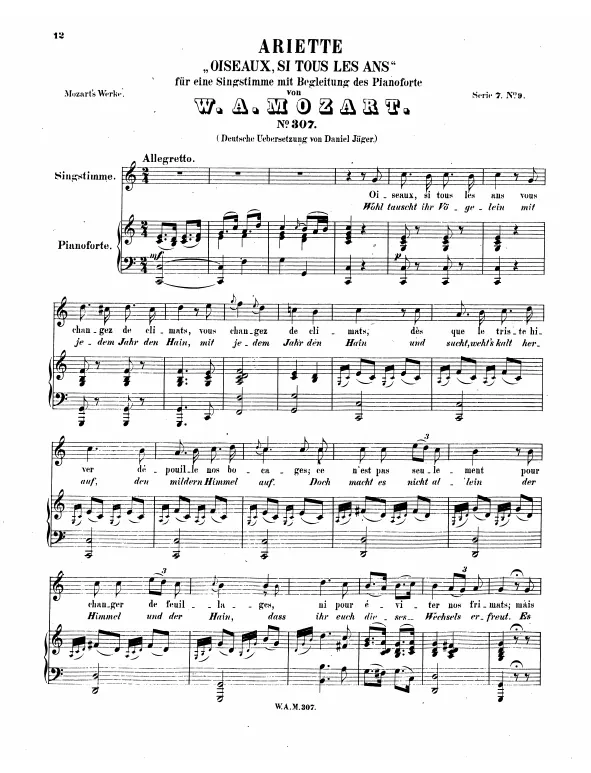 First page of Oiseaux, si tous les ans