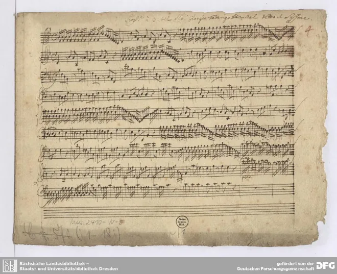 First page of Sinfonia in B-flat major