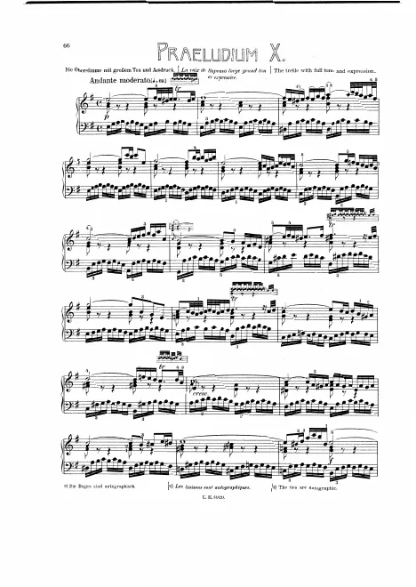 First page of Prelude and Fugue No.10 in E minor