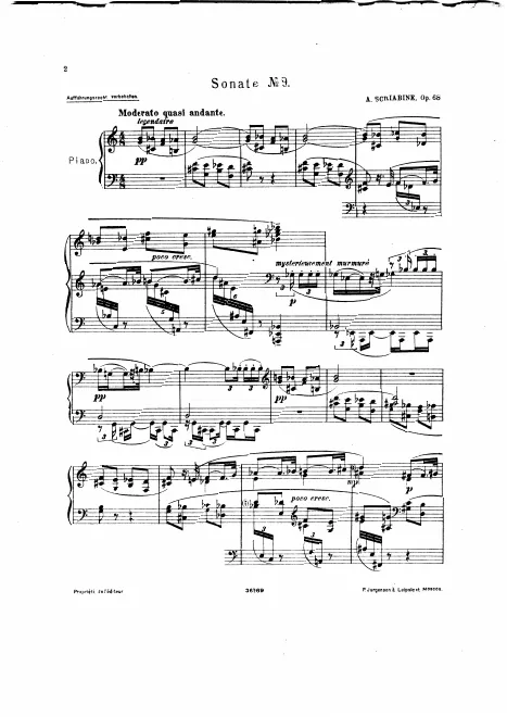 First page of Piano Sonata No.9