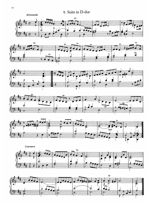 First page of Suite in D major