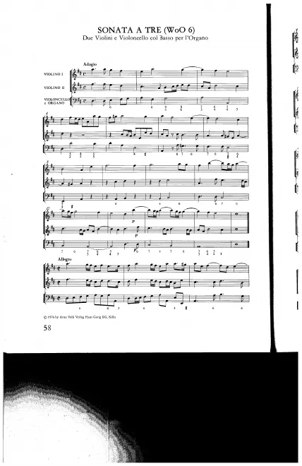 First page of Trio Sonata