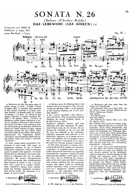 First page of Piano Sonata No.26