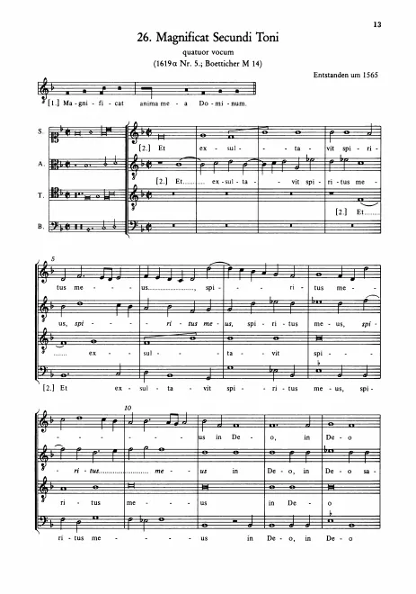 First page of Magnificat secundi toni