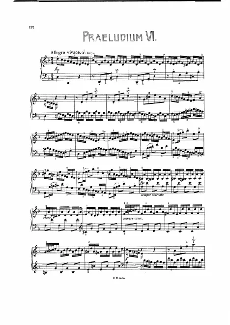 First page of Prelude and Fugue in D minor