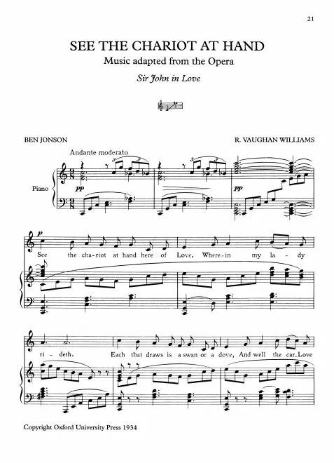 First page of Sir John In Love