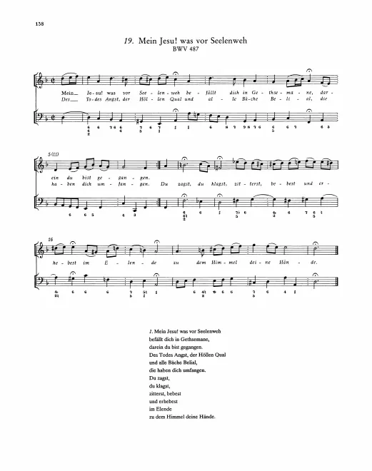 First page of Mein Jesu! was vor Seelenweh